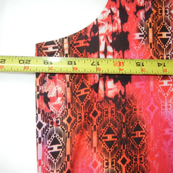 2 Piece Skirt Set Medium Sleeveless Crew Neck Top Midi Vintage Stretch Graphic - Picture 3 of 12